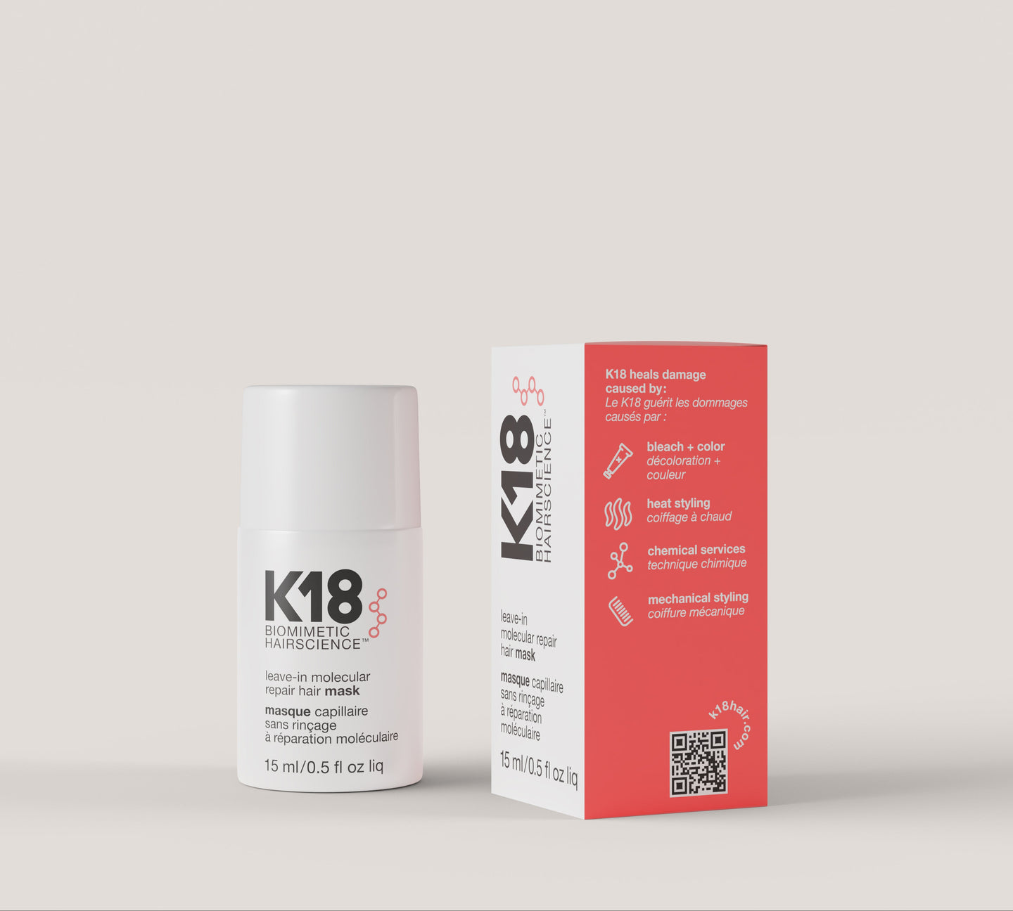 K18 Leave-in Molecular Repair Hair Mask 15ml